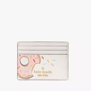 Kate Spade White Donut Card Holder